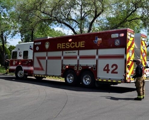 firetruck at accident